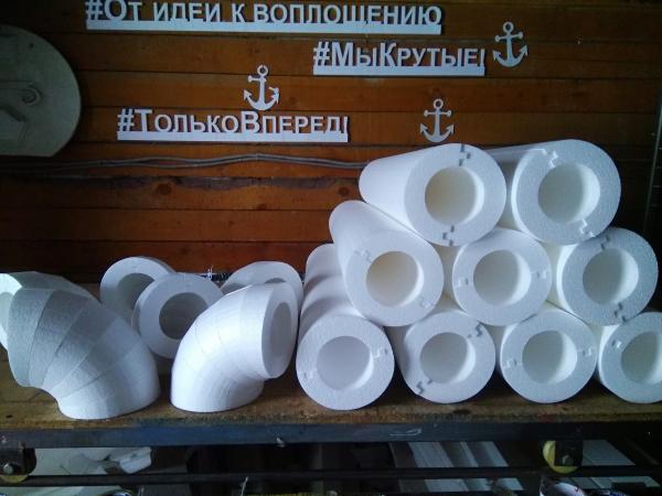 Теплоизоляция для труб D100 мм утеплитель скорлупа из пенопласта — фото 5